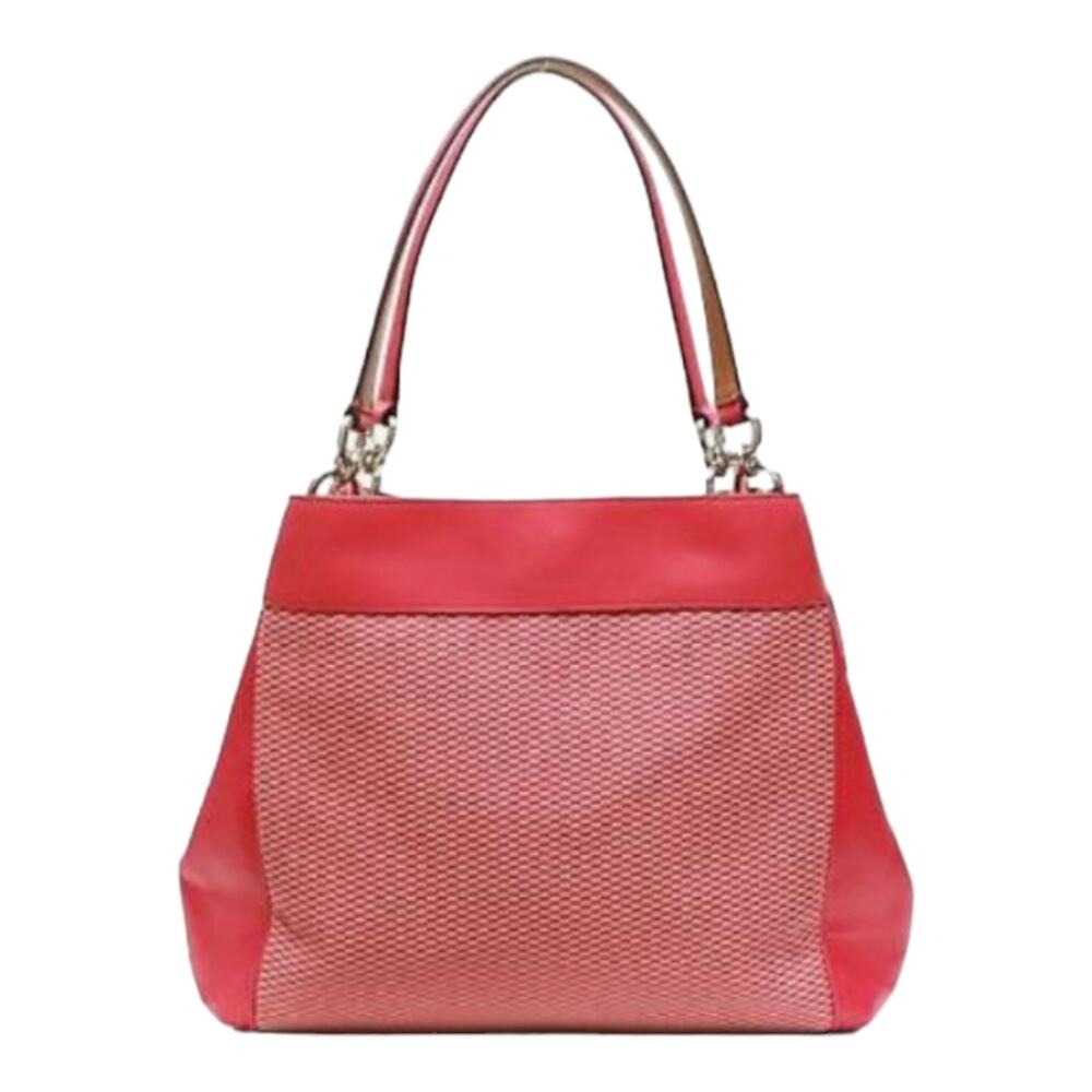 Coach F57540‎ Legacy Jacquard Lexy Shoulder Bag Milk Bright Pink - Picture 2 of 16
